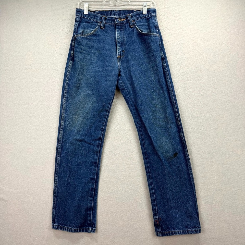 Rustler Jeans Mens 30x30 Blue Denim Pants Workwear Casual Cowboy Straight Leg